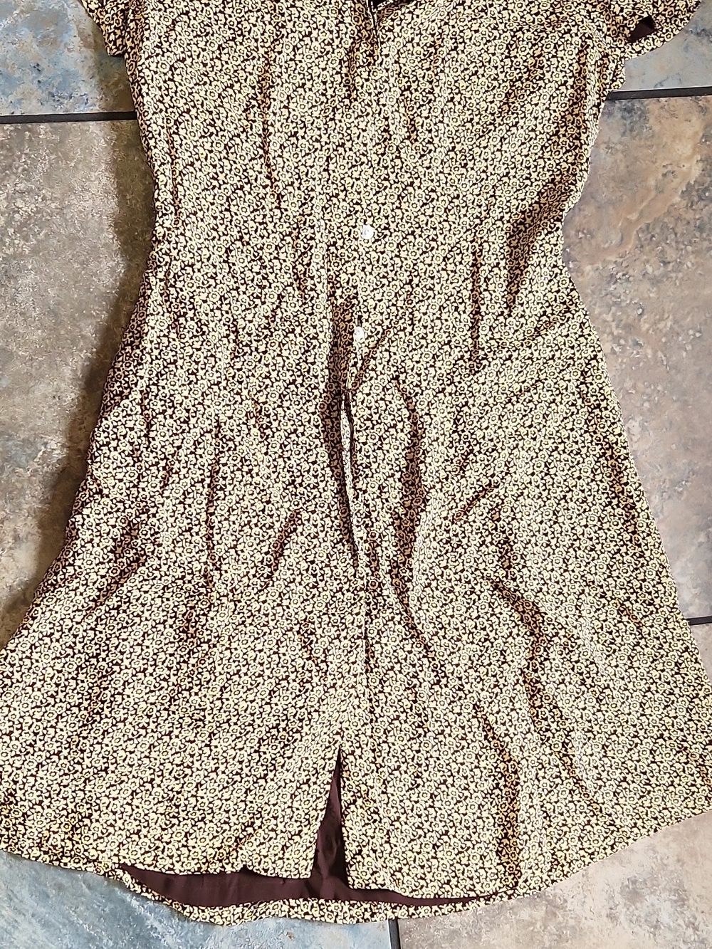 Banana Republic Brown Floral-Print Midi Dress - Picture 3 of 3